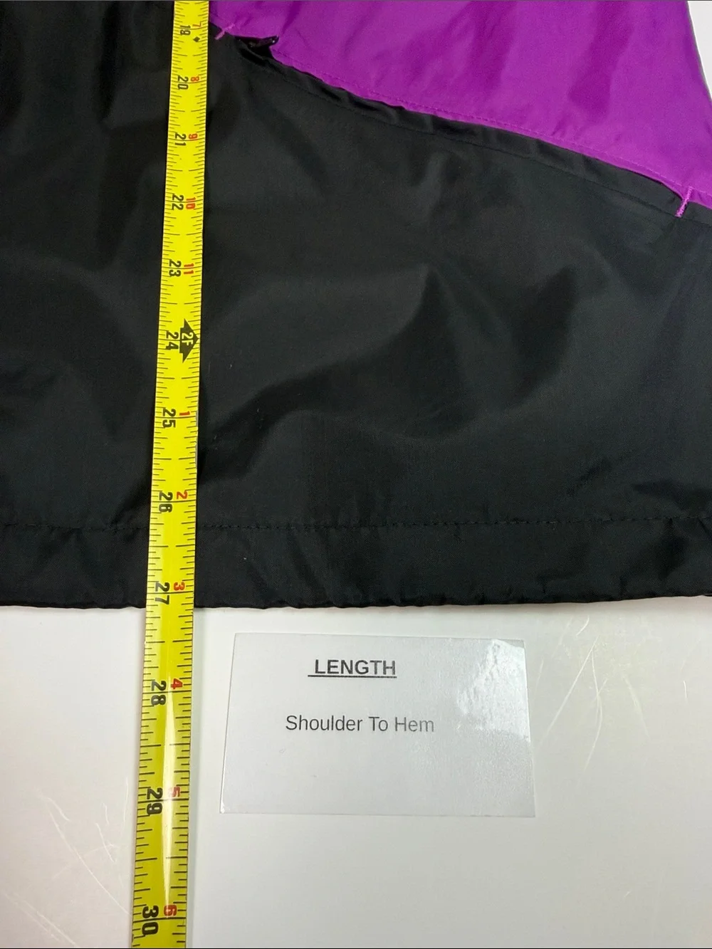 Vintage USA Olympics Windbreaker Jacket Large Black Purple Colorblock 90s